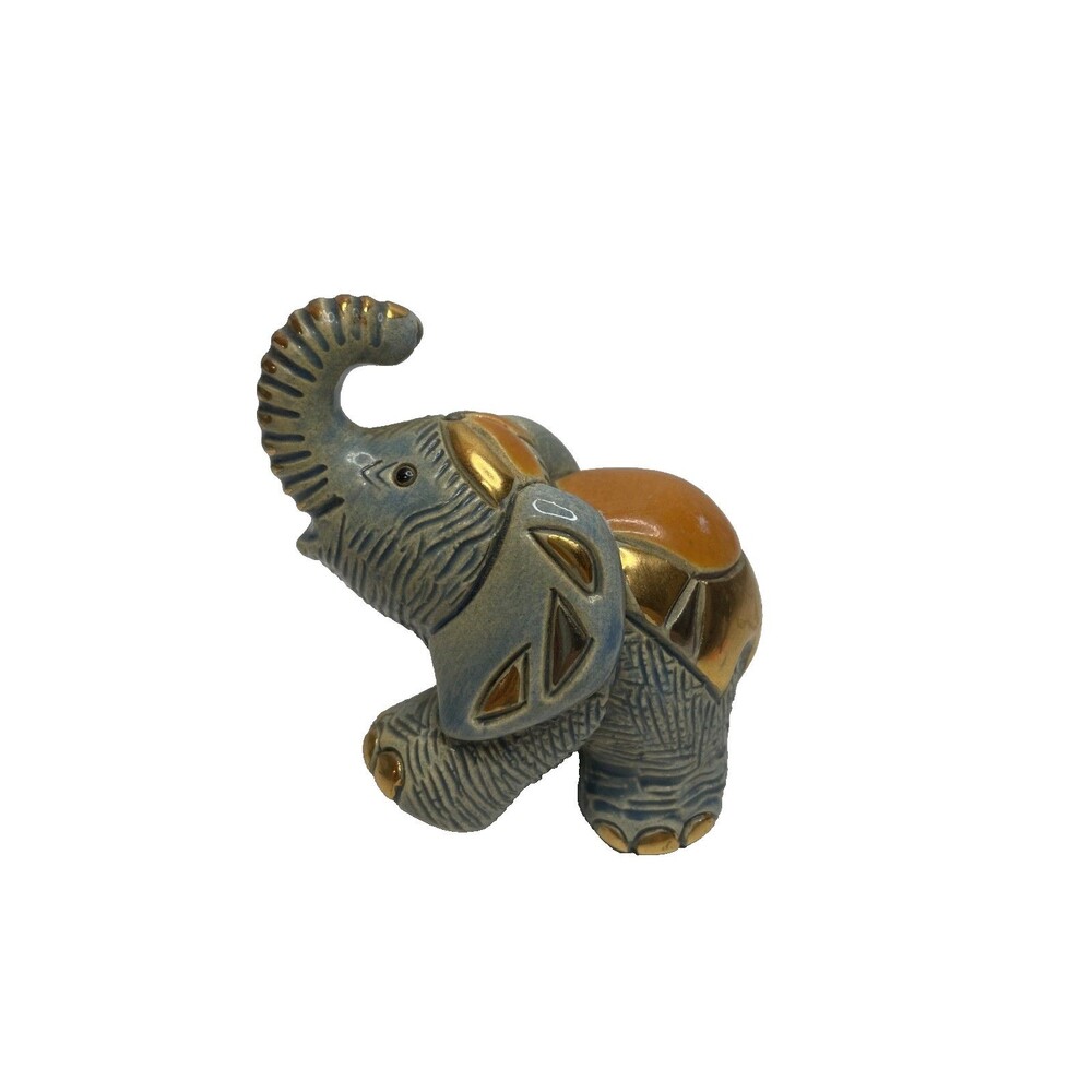 Rinconada Design Rinca Babies Collection #1704 Elephant Blue Gold & Platinum